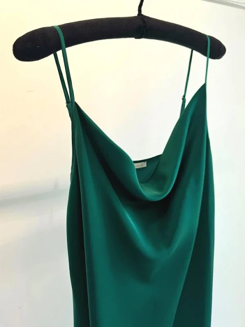 dress Cowl Neck Satin Midi Slip Dress Etsy - Seller $35