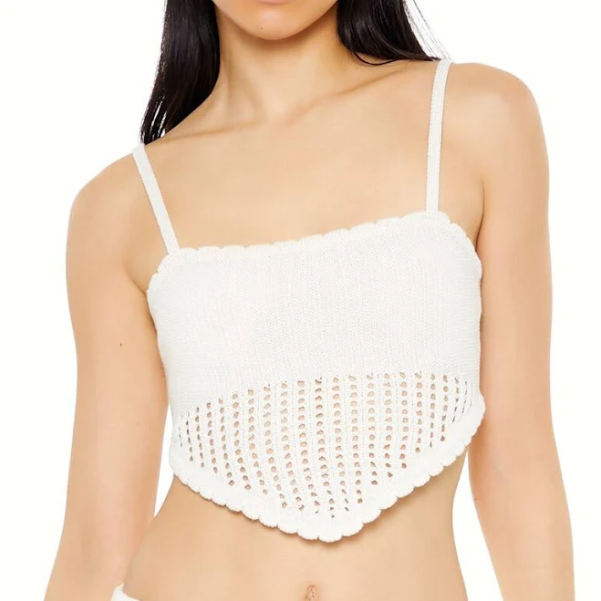 top Cropped Crochet Cami Forever 21 $17.99