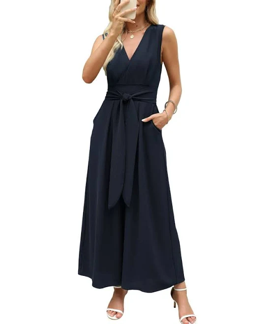 jumpsuit Cupshe Women's Sleeveless Tie Front Jumpsuit Macy's $64.99