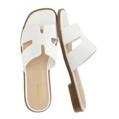 shoes Cushionaire Voyage Cutout Strap Slides for Women Slip On Summer Flats, Comfortable and Trendy Vacation Style Sandals for Women Target $44.99