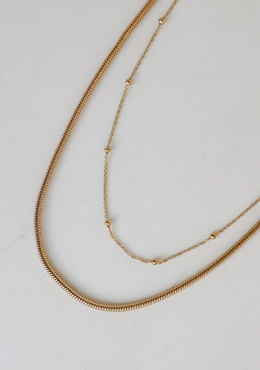 accessory Dainty Gold Layered Chain Necklace Dress Up $5