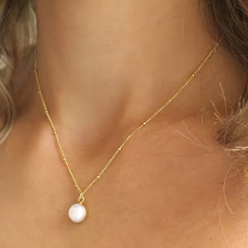 accessory Dainty Pearl Gold Filled Necklace Etsy - LandonLacey $39