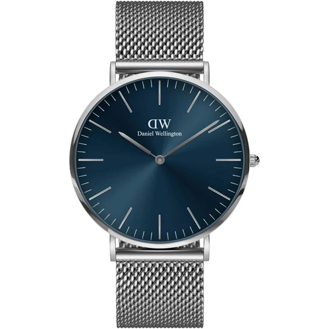 accessory Daniel Wellington Men's Classic Mesh Sterling Silver Watch Macy's $206.1