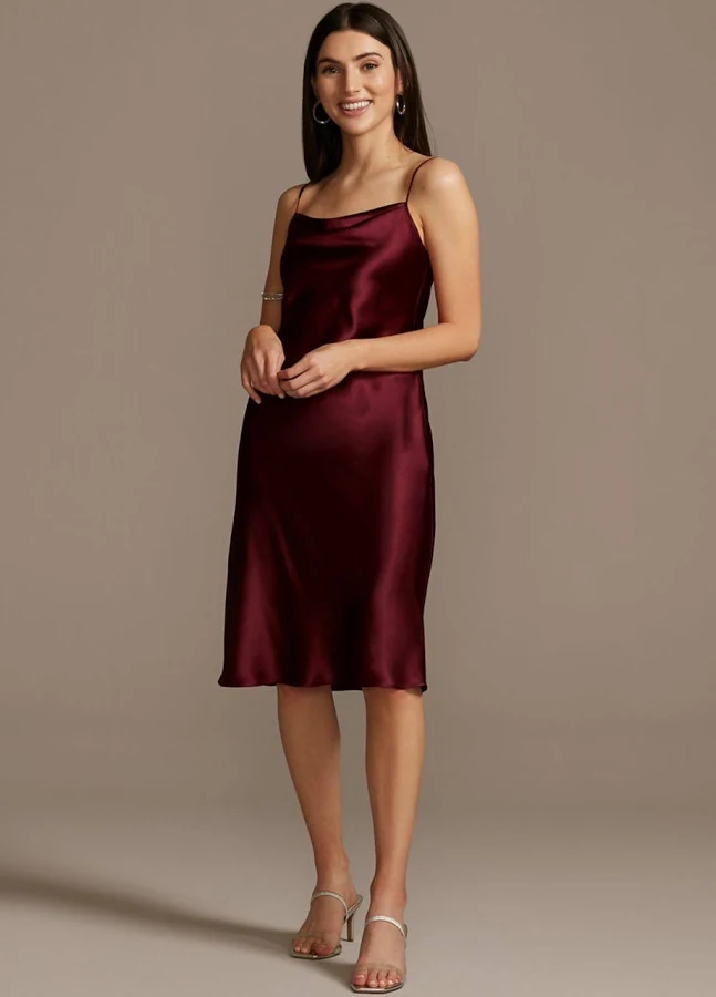 dress DB Studio Midi Satin Slip Dress David's Bridal $49.99