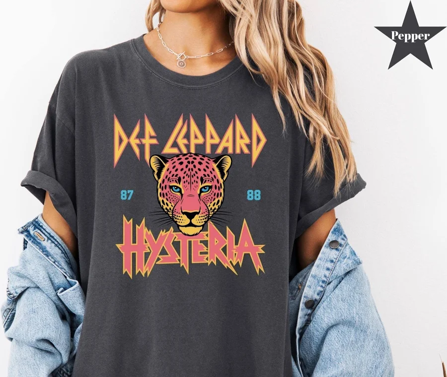 top Def Leppard Oversized Rock Band Tee Etsy - EmayDesignCo $14.25