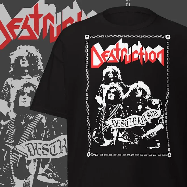 graphic tee Destruction Band T-Shirt Etsy - Seller $33.95