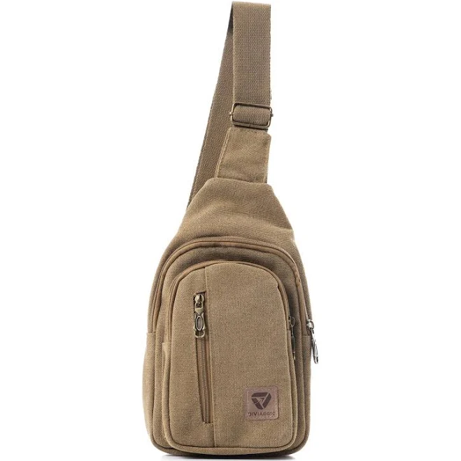 bag DiViaggio Canvas Sling Bag in Tan | Sun & Ski Sports Sun & Ski Sports $21.83