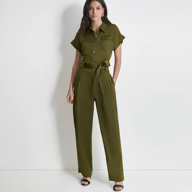 jumpsuit Dkny Utility Glazed Jumpsuit Overstock $39.99