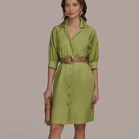 dress Donna Karan Women's Belted Cotton Shirtdress Donna Karan $107.4