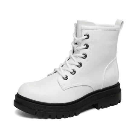 shoes Dream Pairs Flat Lace Up Ankle Combat Boots Walmart - TopShoes $39.99