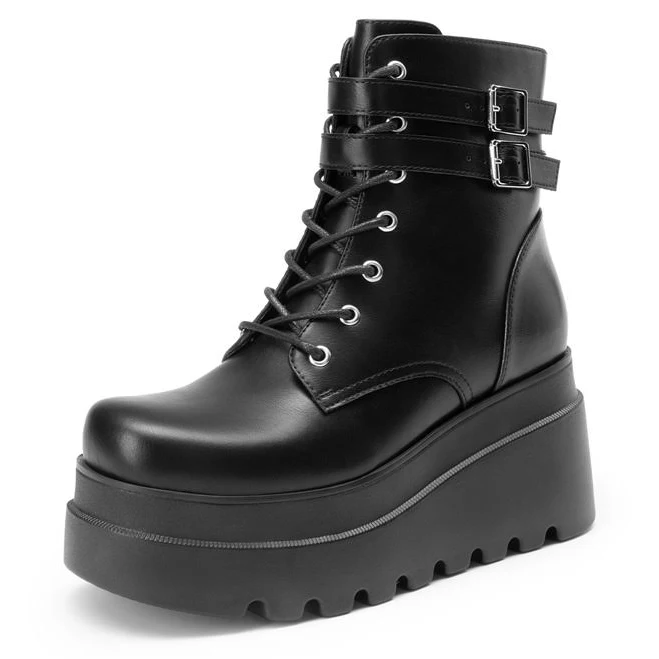 shoes Dream Pairs Women's Chunky Platform Ankle Boots Dream Pairs $53.99