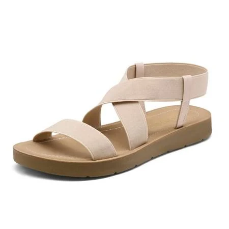 shoes Dream Pairs Women's Elastic Ankle Strap Summer Flat Sandals Walmart - TopShoes $25.99