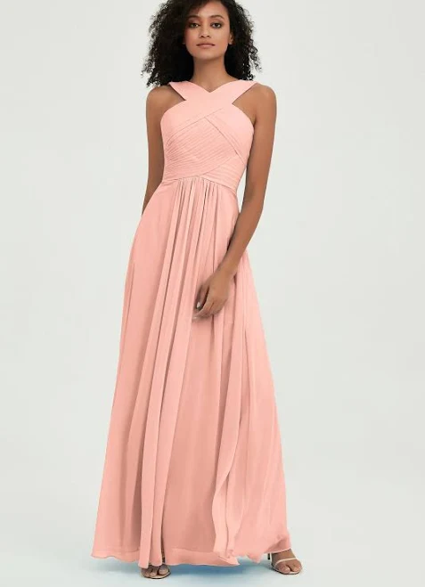dress Duntery Empire Halter Chiffon Bridesmaid Dress with Pleated Bodice Duntery $89