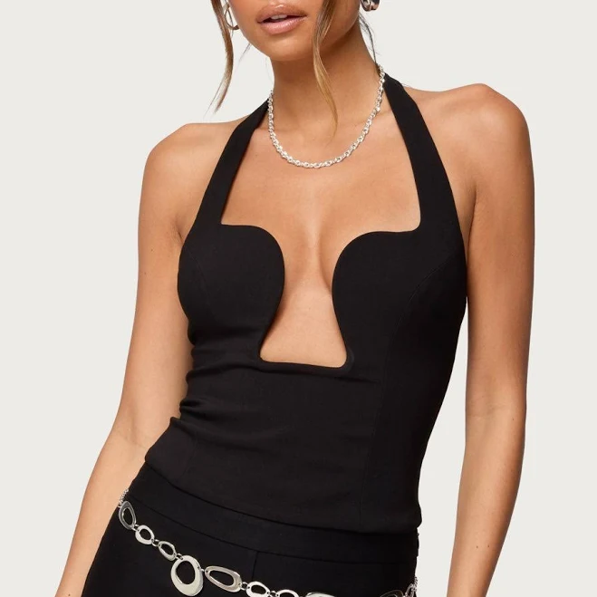 halter top Edikted Women's Stassy Abstract Cutout Halter Top edikted $28.8