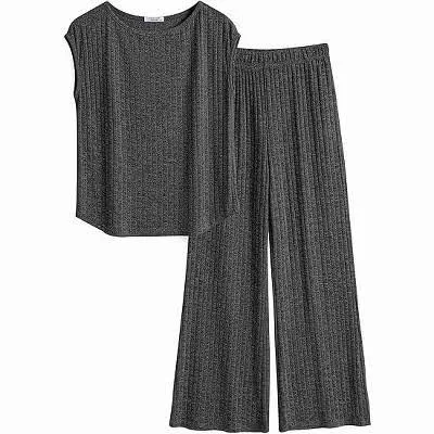 outfits Ekouaer Women's Casual Ribbed Knit Lounge Sets Target $24.99