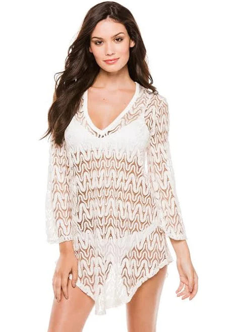 crochet Elif V-Neck Bell Sleeve Tunic Everything But Water $84