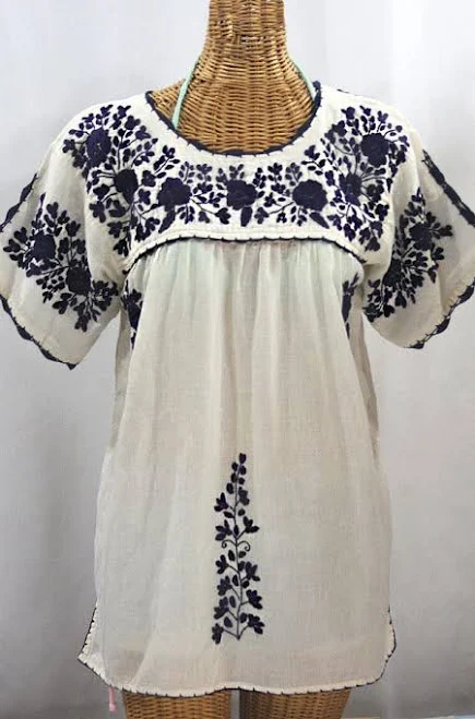 off-shoulder top Embroidered Peasant Blouse Etsy - Sirenology $76.95