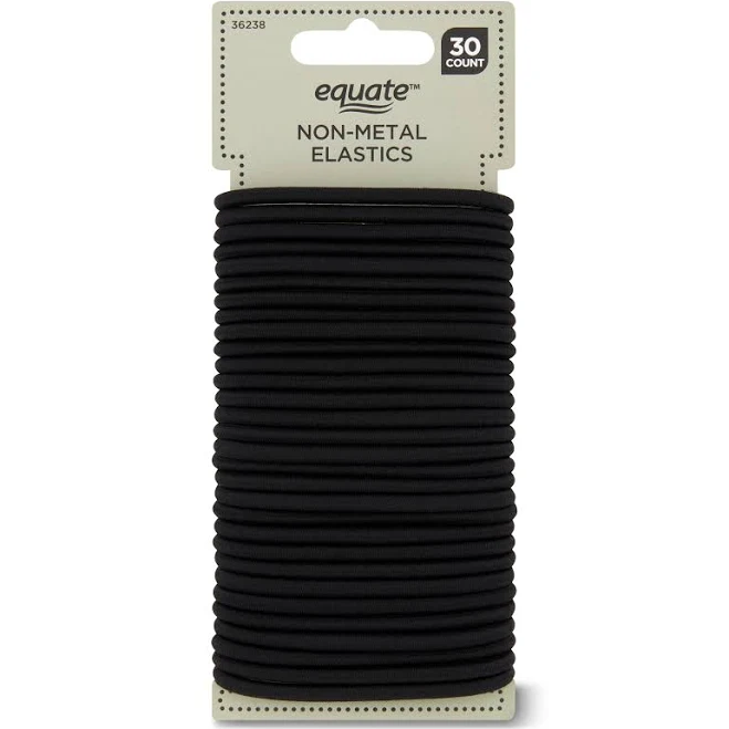 accessory Equate Strong & Flexible Non- Metal Hair Tie Elastics (30 Count) Walmart $2.23