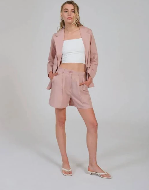 matching set European Linen Blazer & Shorts Set Freyja USA $80