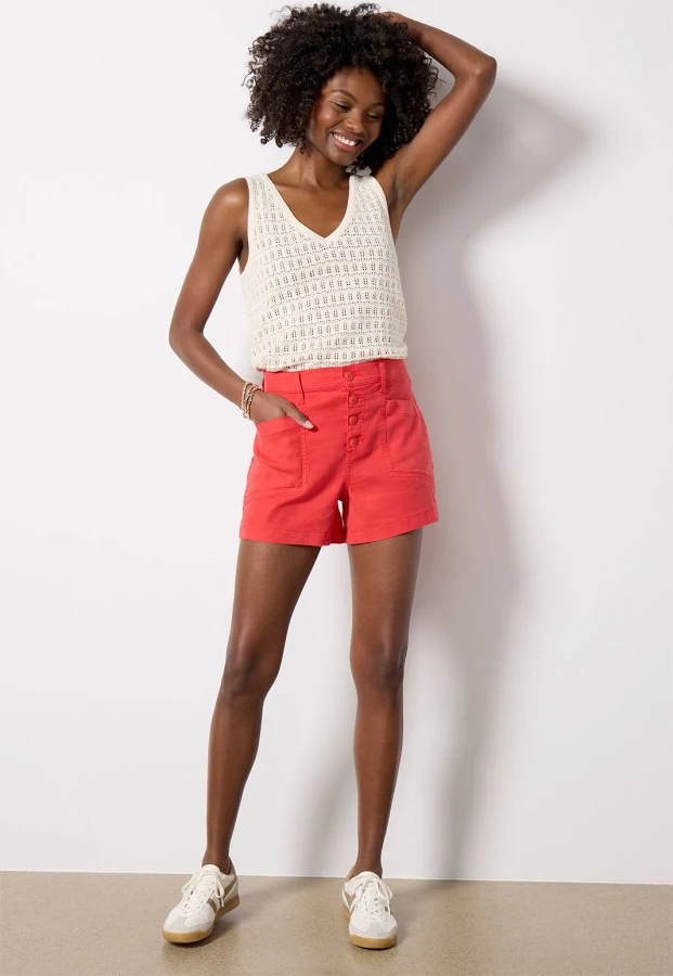 shorts Evereve Women's Joelle Stretch Linen Shorts Evereve $84.99