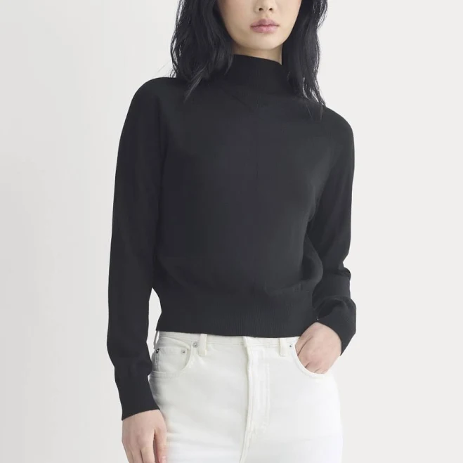 top Everlane Ultrafine Merino Mockneck Sweater Editorialist $97