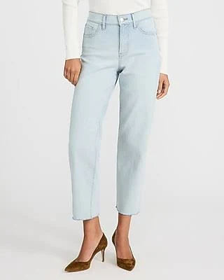 jeans Express Women's High Waisted Straight Ankle Jeans Express $52.8