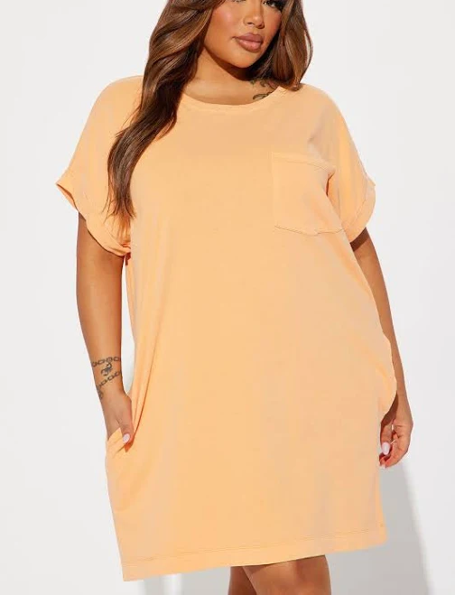 dress Fashion Nova Pocket Short Sleeve Cotton Blend Crew Neck Fashion Nova $24.99