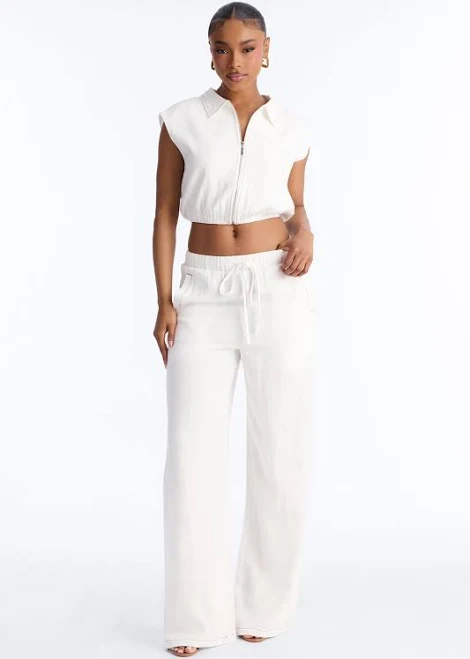 matching set Fashion Nova Sleeveless Linen Blouse and Pant Set Fashion Nova $49.99