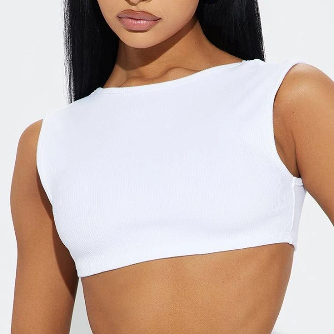 top Fashion Nova Sleeveless Ribbed High Neck Tank Top Fashion Nova $11