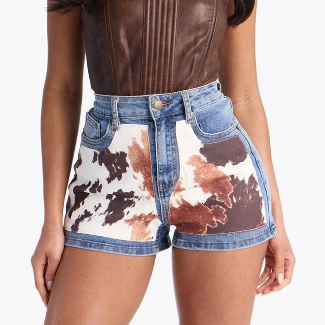 shorts Fashion Nova Women's Austin Nights Printed Denim Shorts Fashion Nova $39.99