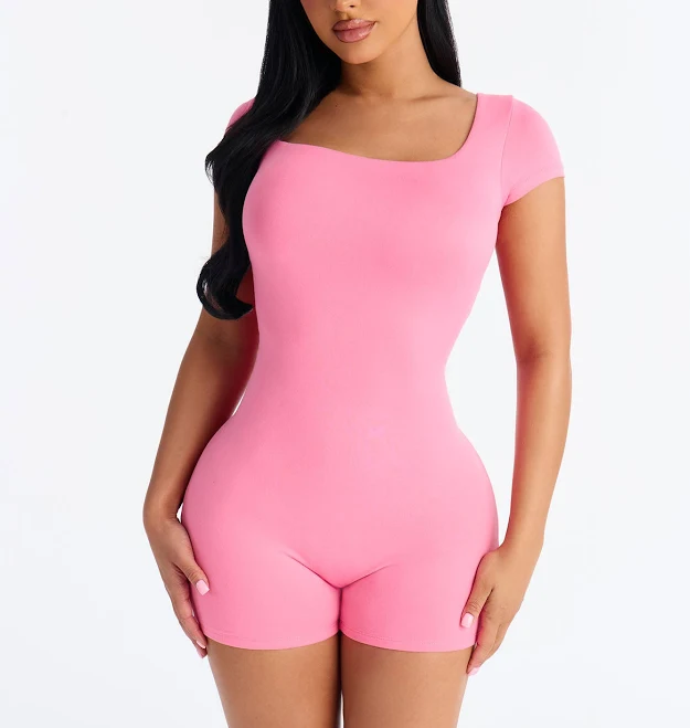 romper Fashion Nova Women's Mindy Double Layer Square Neck Romper Fashion Nova $10