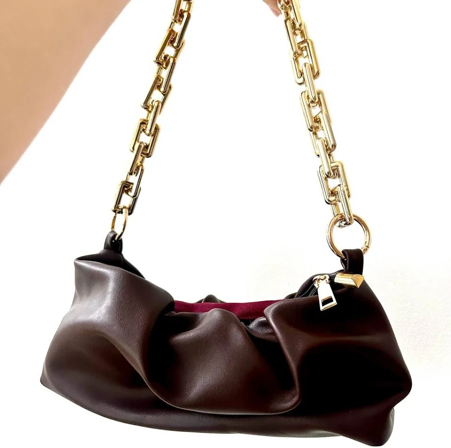 bag Faux Leather Bag with Gold Chain Poshmark $10