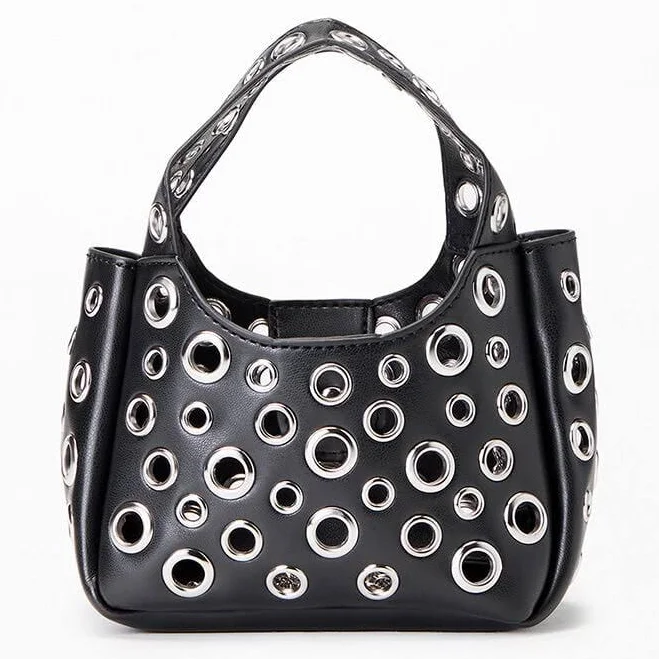 bag Faux Leather Grommet Chain Bag PacSun $36