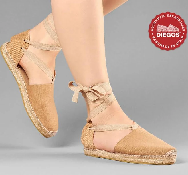 shoes Flat Closed-Toe Espadrilles | Lace-ups for Women | Handmade in Spain EU 40 / US 9½ diegos.com $44
