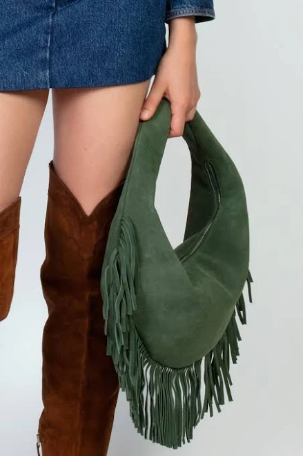 bag Fringe Suede Hobo Bag Understated Leather $289