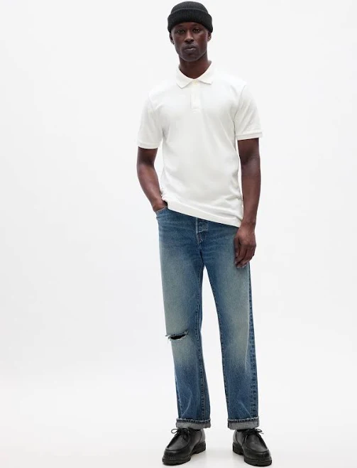 top Gap Men's Pique Polo Shirt Gap Factory $13.99