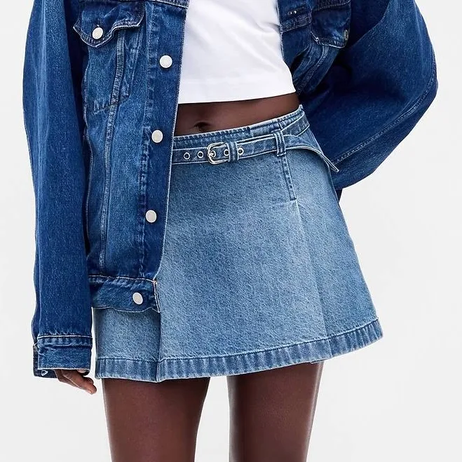 skirt Gap Women's Belted Denim Mini Skirt Gap $35