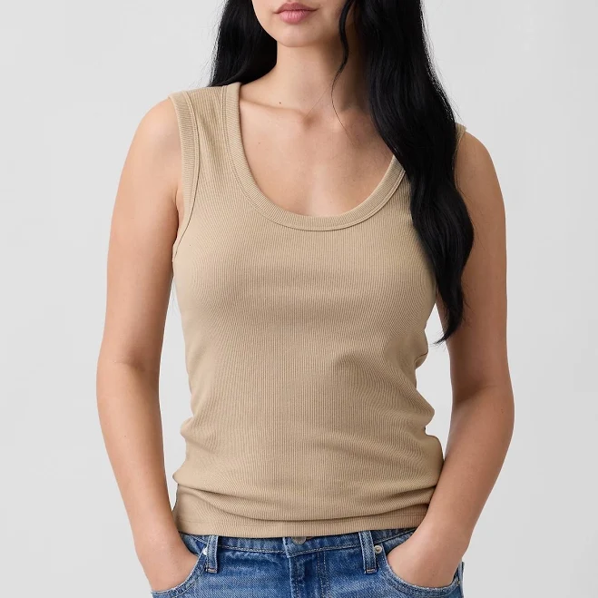 top Gap Women's Ribbed Scoopneck Tank Top Gap Factory $13.99
