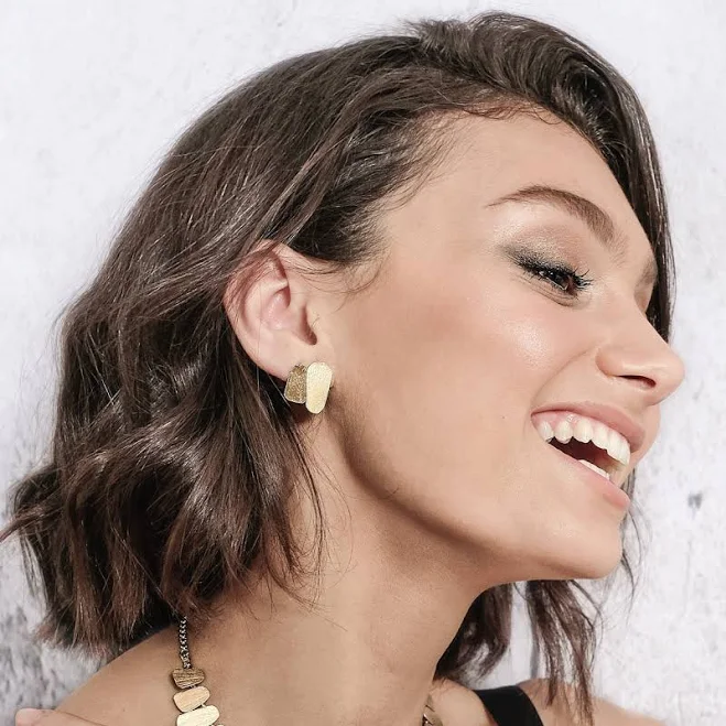 accessory Geometric Gold Stud Earring Etsy - OrlySegal $62