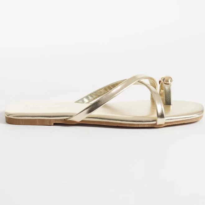 shoes Glamorous Flat Sandals with Toe Ring ASOS $28