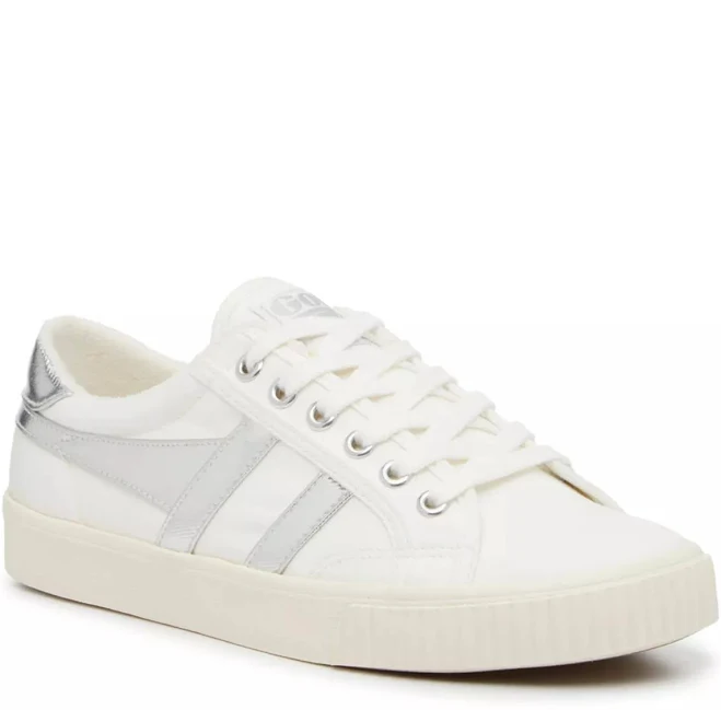 shoes Gola Tennis Mark Cox Sneaker | Women's | White/Silver Metallic | Size 6.5 | Sneakers DSW $39.98