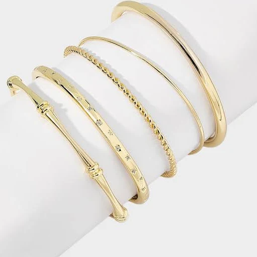 accessory Gold Bangle Stack Stack Allie+Bess $185