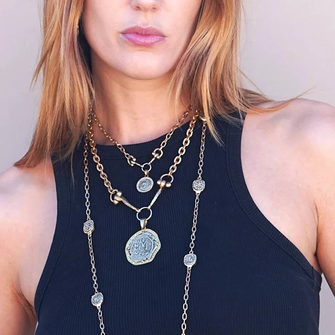 accessory GOLD HORSEBIT COIN LAYERS SET Tat2 Designs $855