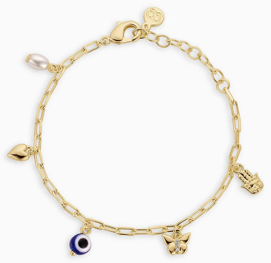 accessory Gorjana Women's 18k Gold Connection Mini Charm Bracelet gorjana $70
