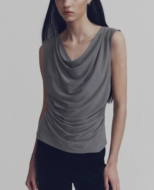 blouses H&M Ladies Draped Jersey Sleeveless Top H&M $17.99