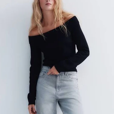 off-shoulder top H&M Ladies Off-The-Shoulder Top H&M $24.99