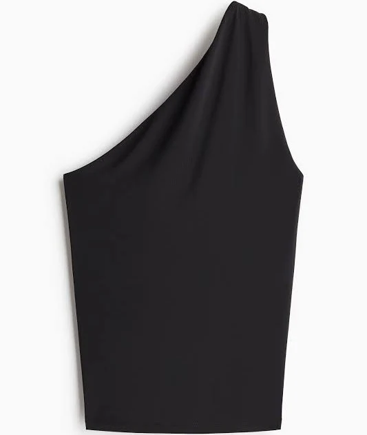 one shoulder top H&M Ladies One-Shoulder Top H&M $12.99
