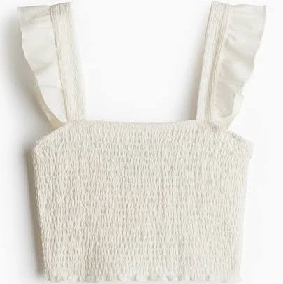 top H&M Ladies Smocked Crop Top H&M $7.99