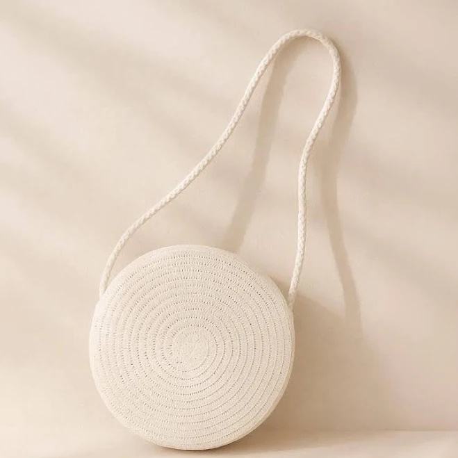 bag Handmade Round Straw Crossbody Bag Etsy - Seller $22.4