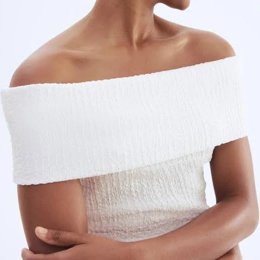 off-shoulder top Hm Off The Shoulder Top White Women's T-shirts H&M $14.99